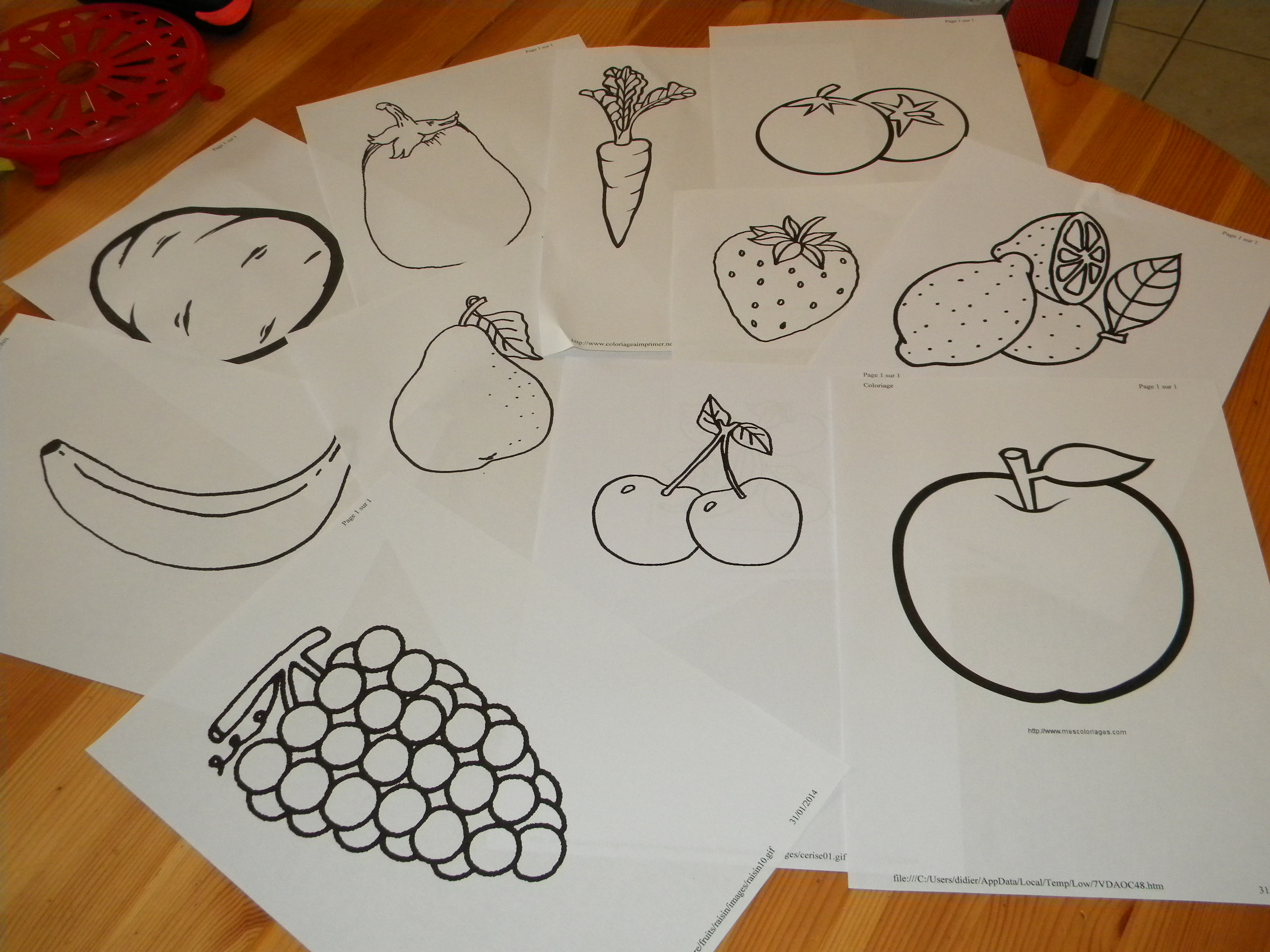 Coloriage Des Fruits Et Legumes