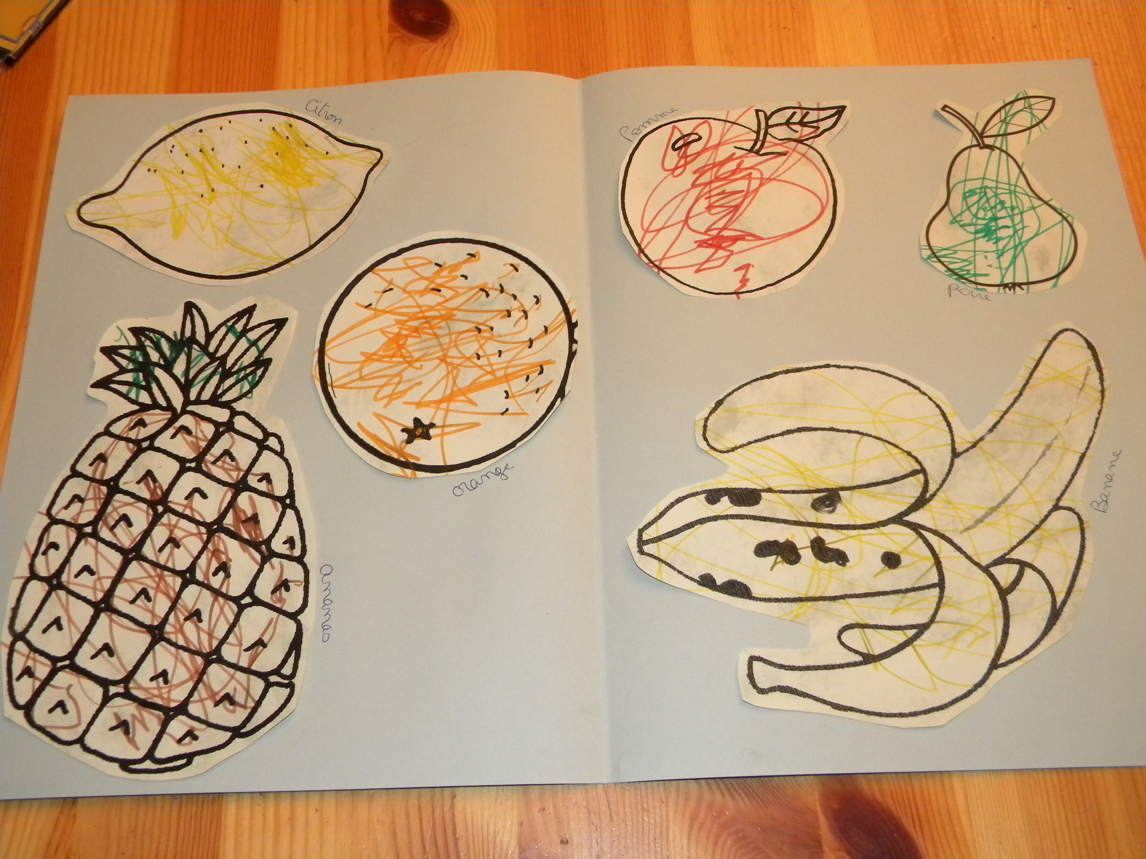 COLORIAGE FRUITS